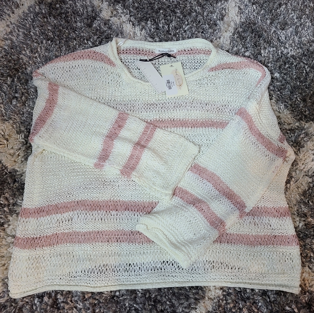 Cream and pink sweater
